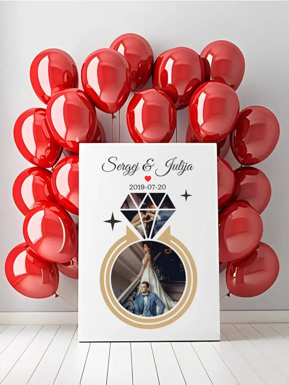 Jūsų nuotraukos deimanto pavidalo ant drobės Drobe - dovanokis.lt