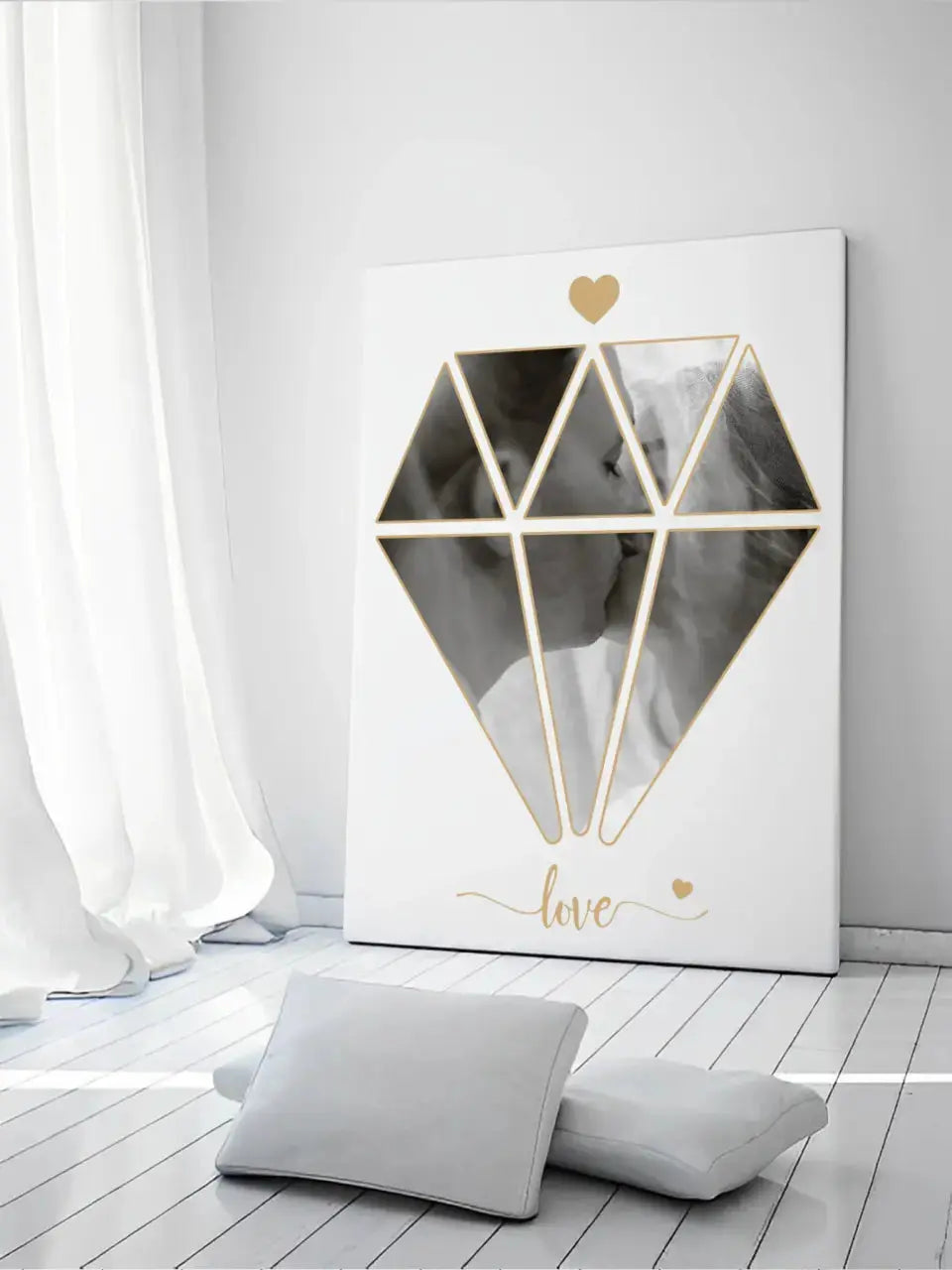 Jūsų nuotrauka deimanto pavidalu ant drobės Drobe - dovanokis.lt