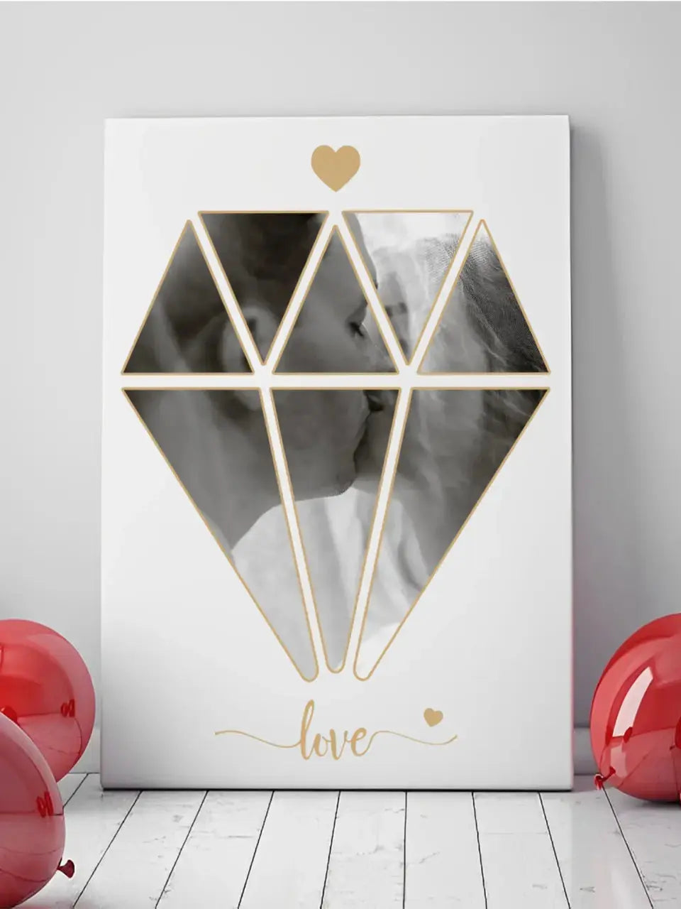 Jūsų nuotrauka deimanto pavidalu ant drobės Drobe - dovanokis.lt