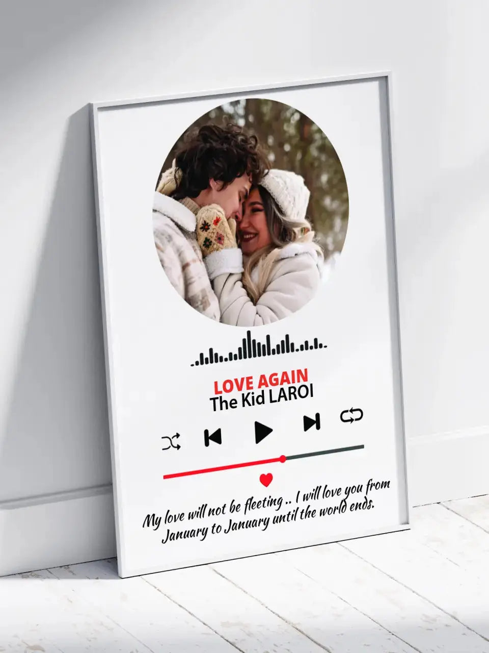 Personalizuotas muzikos grotuvo plakatas su jūsų nuotrauka ir tekstu Poster - dovanokis.lt