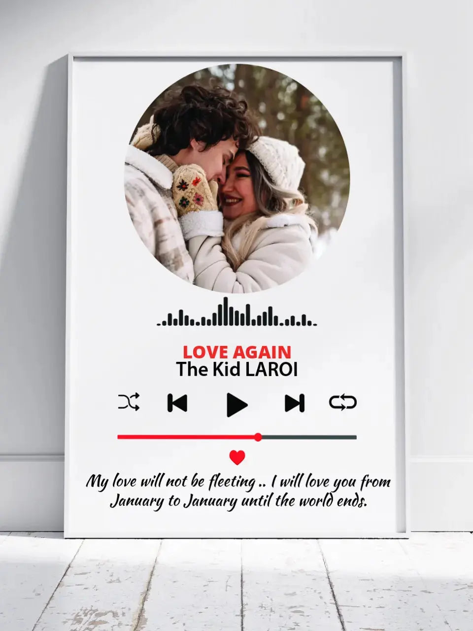 Personalizuotas muzikos grotuvo plakatas su jūsų nuotrauka ir tekstu Poster - dovanokis.lt