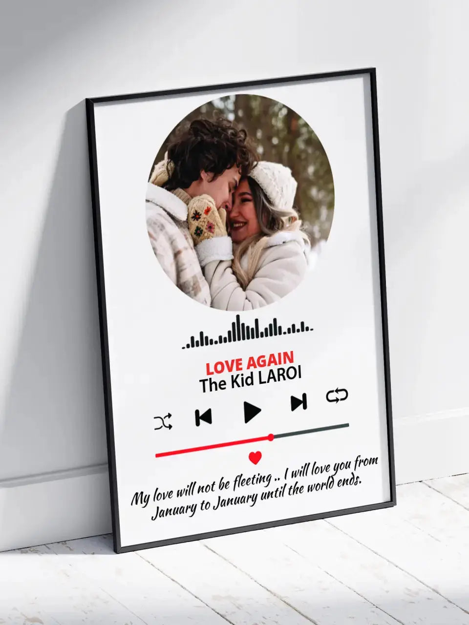 Personalizuotas muzikos grotuvo plakatas su jūsų nuotrauka ir tekstu Poster - dovanokis.lt