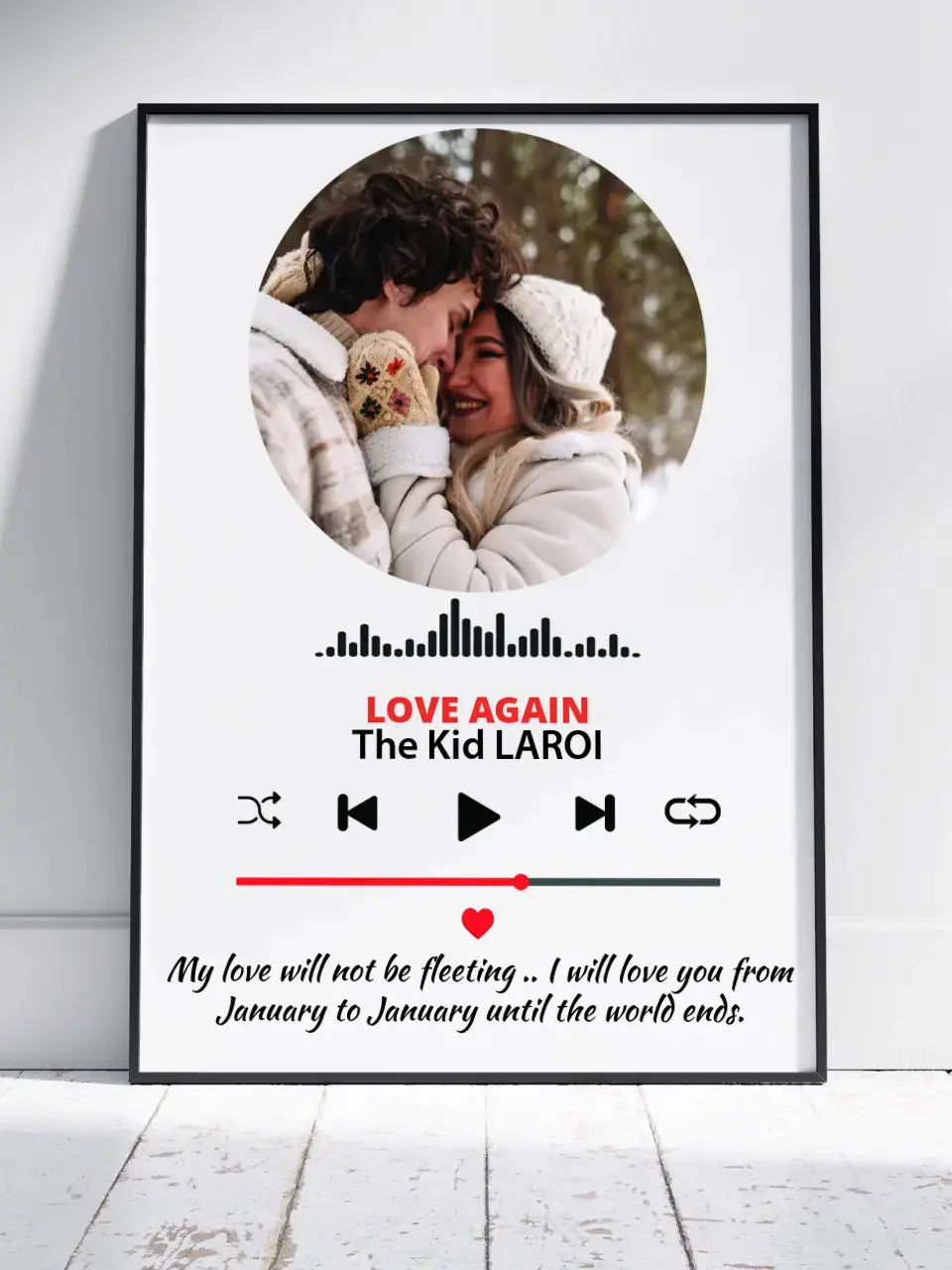 Personalizuotas muzikos grotuvo plakatas su jūsų nuotrauka ir tekstu Poster - dovanokis.lt