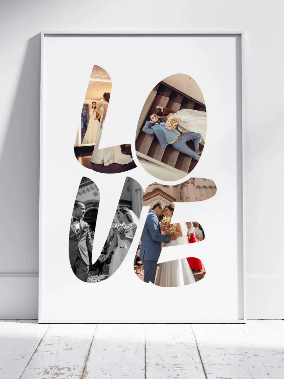 Personalizuotas LOVE raidės plakatas su jūsų nuotraukomis Poster - dovanokis.lt