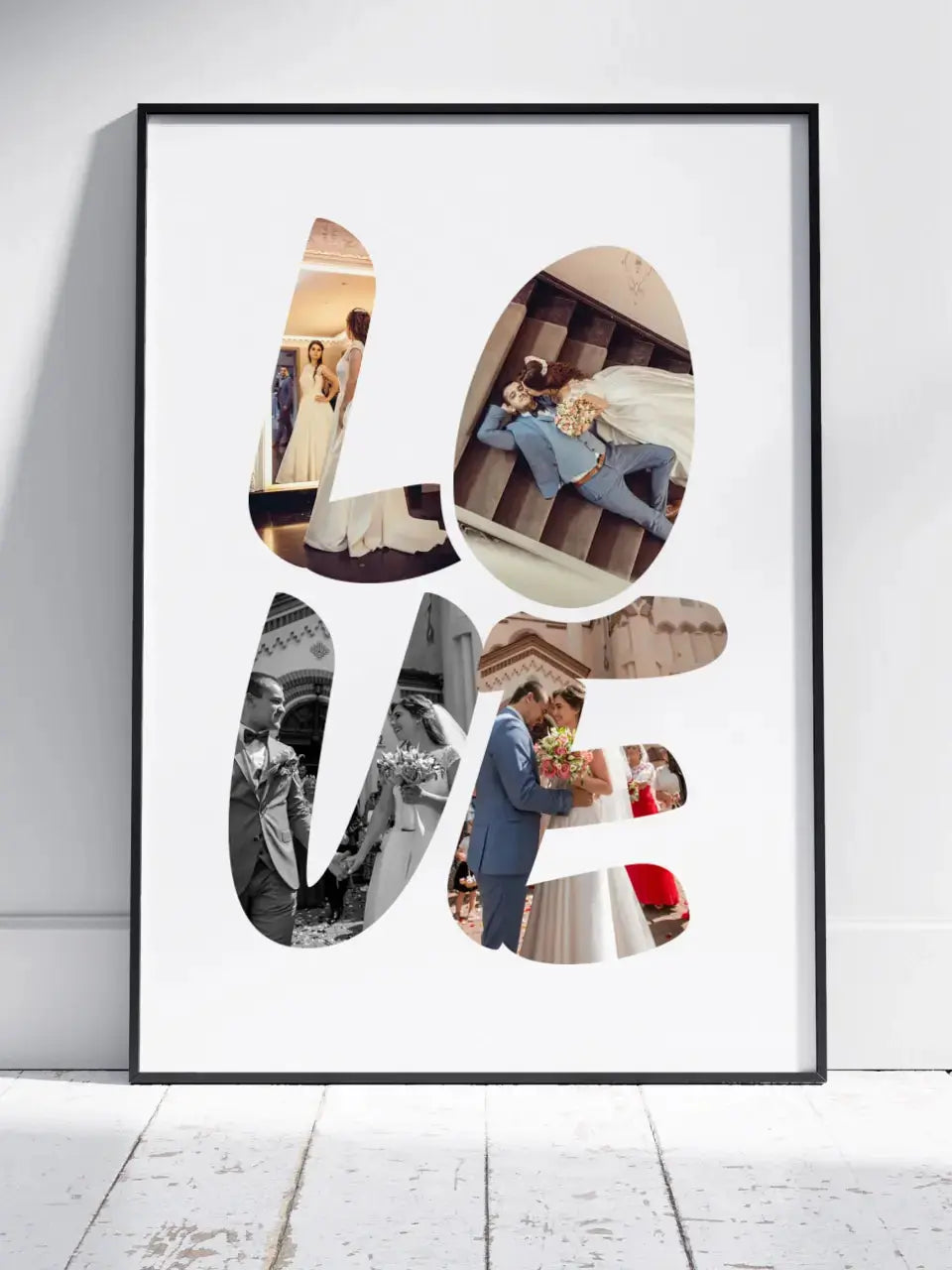 Personalizuotas LOVE raidės plakatas su jūsų nuotraukomis Poster - dovanokis.lt