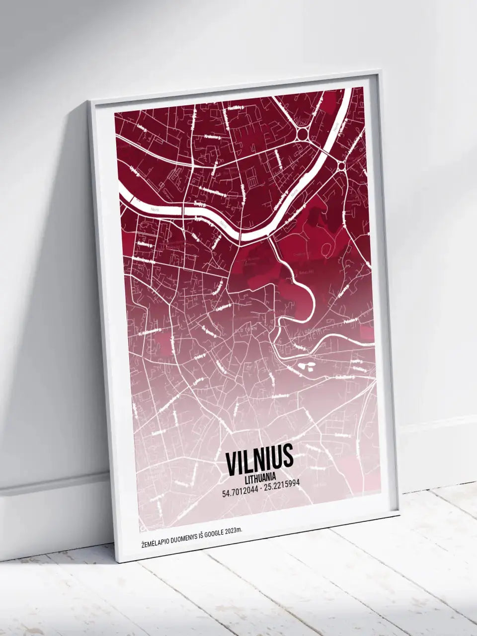 Personalizuotas miesto žemėlapio plakatas su jūsų pasirinkta vieta Poster - dovanokis.lt