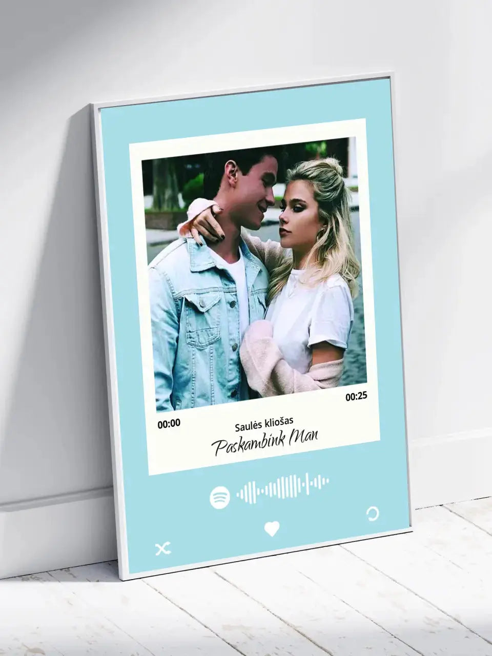 Personalizuotas Spotify muzikos grotuvo plakatas su jūsų daina ir spotify kodu Poster - dovanokis.lt