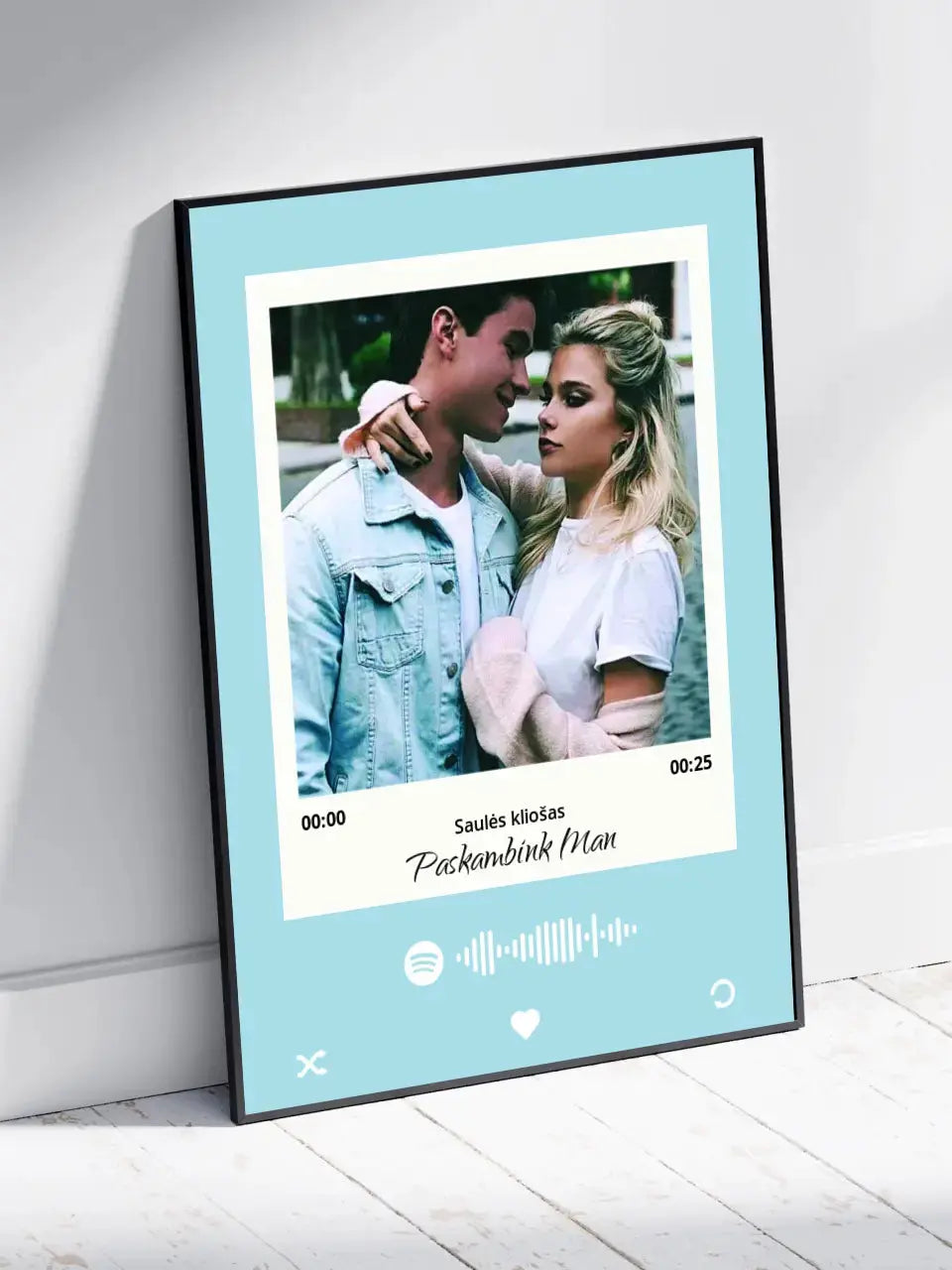 Personalizuotas Spotify muzikos grotuvo plakatas su jūsų daina ir spotify kodu Poster - dovanokis.lt