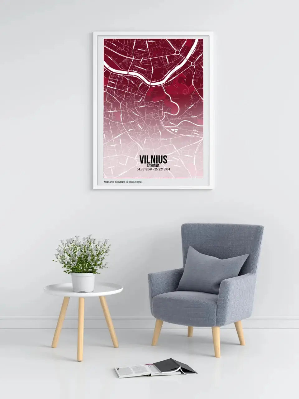 Personalizuotas miesto žemėlapio plakatas su jūsų pasirinkta vieta Poster - dovanokis.lt