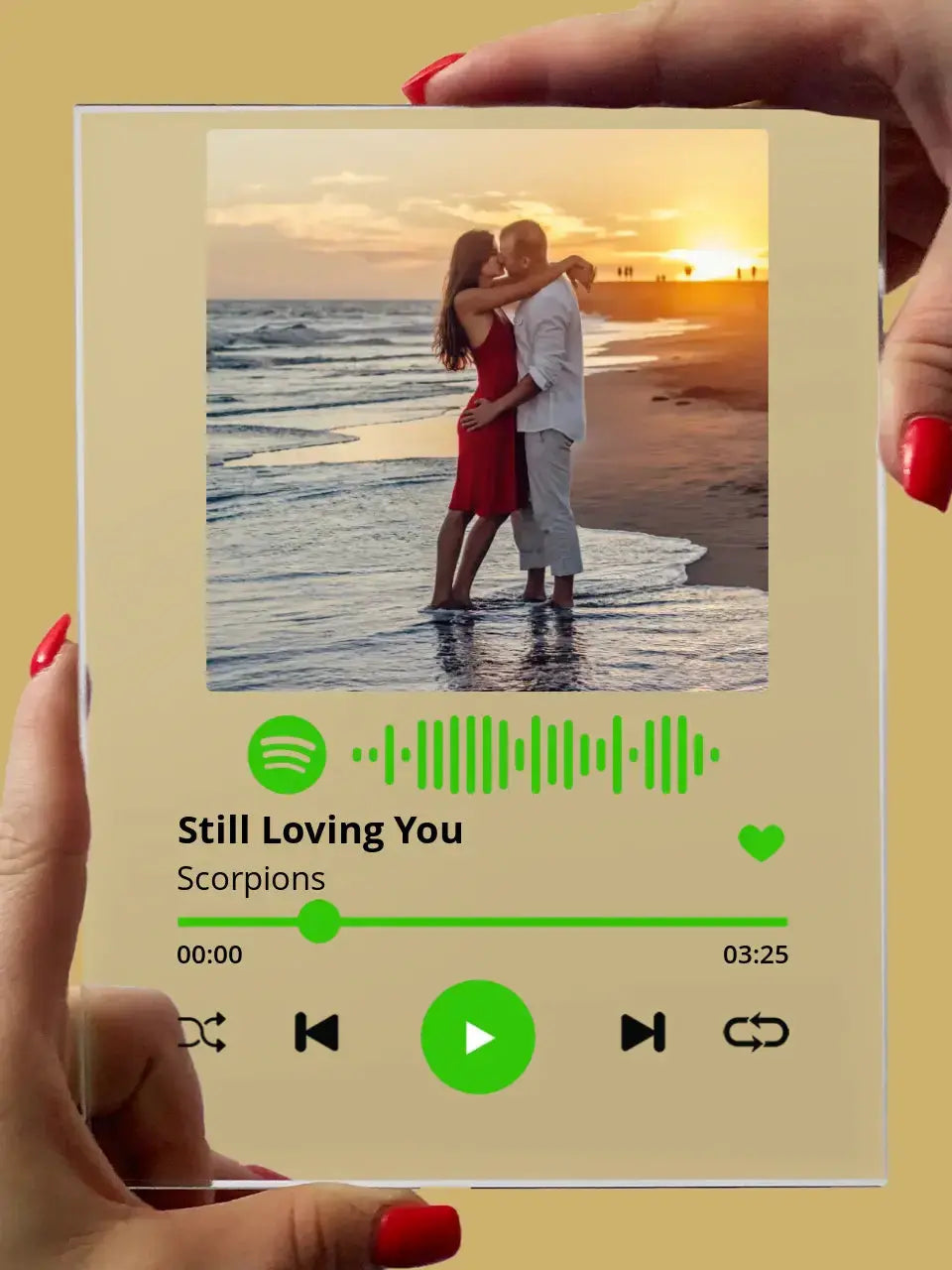 Personalizuotas "Spotify" stiklinis posteris su jūsų nuotrauka TeeInBlue