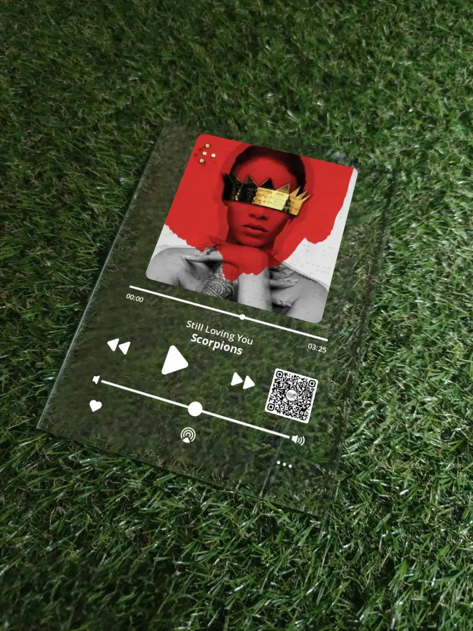 Personalizuotas "Apple Music" stiklinis posteris su jūsų nuotrauka TeeInBlue