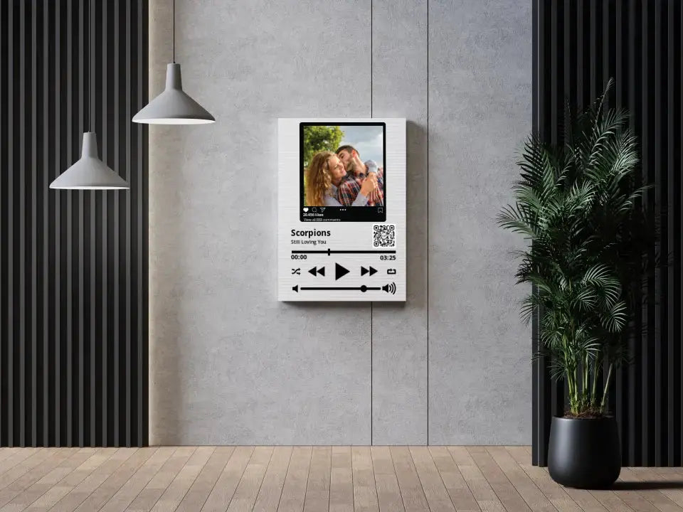 Personalizuotas "So Player + Instagram" muzikos grotuvas su jūsų nuotrauka ir daina ant drobės Drobe - dovanokis.lt