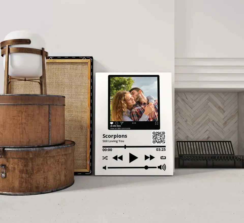 Personalizuotas "So Player + Instagram" muzikos grotuvas su jūsų nuotrauka ir daina ant drobės Drobe - dovanokis.lt