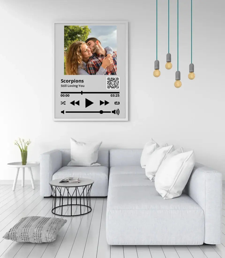 Personalizuotas "So Player" muzikos grotuvo įrėmintas plakatas su jūsų nuotrauka ir daina Posteris(Plakatas) - dovanokis.lt