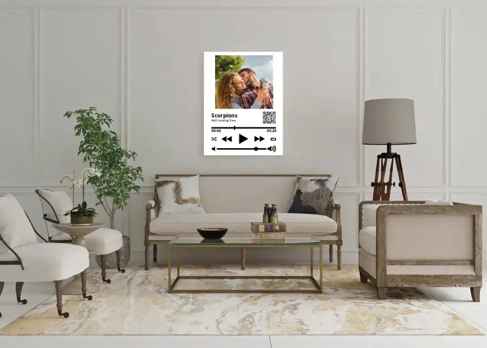 Personalizuotas "So Player" muzikos grotuvas su jūsų nuotrauka ir daina ant drobės Drobe - dovanokis.lt