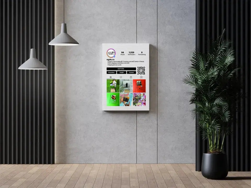 Personalizuotas "Instagram Profilio" dizaino kūrinys ant drobės su jūsų nuotraukomis Drobe - dovanokis.lt