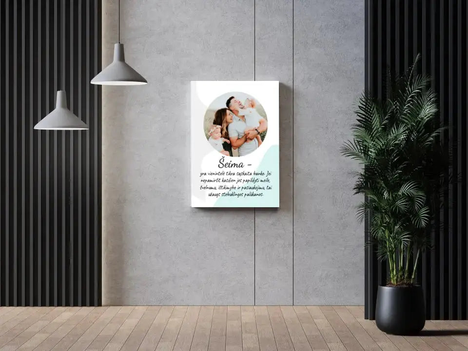 Personalizuotas šeimos spaudinys ant drobės su jūsų nuotrauka Drobe - dovanokis.lt