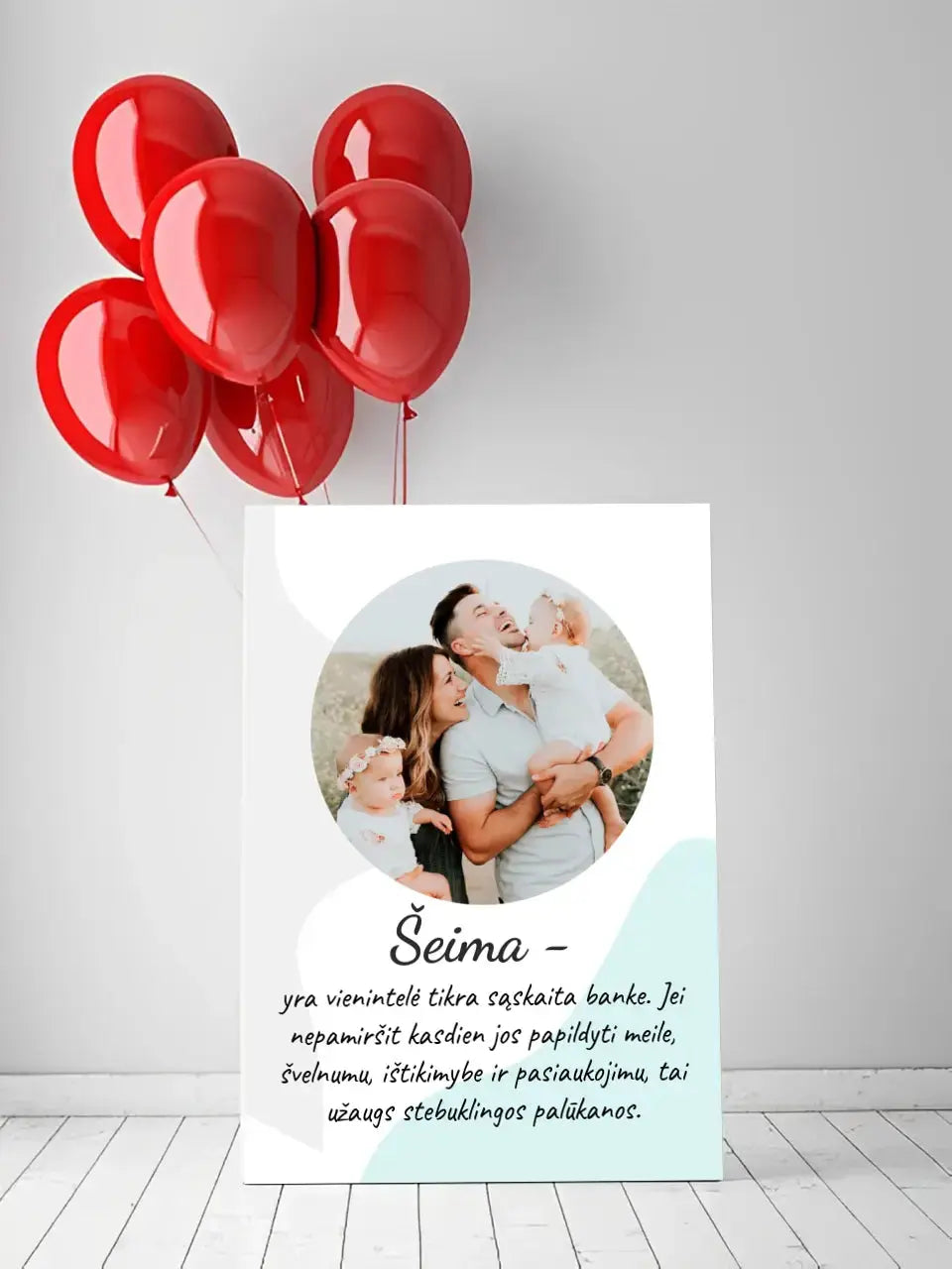 Personalizuotas šeimos spaudinys ant drobės su jūsų nuotrauka Drobe - dovanokis.lt