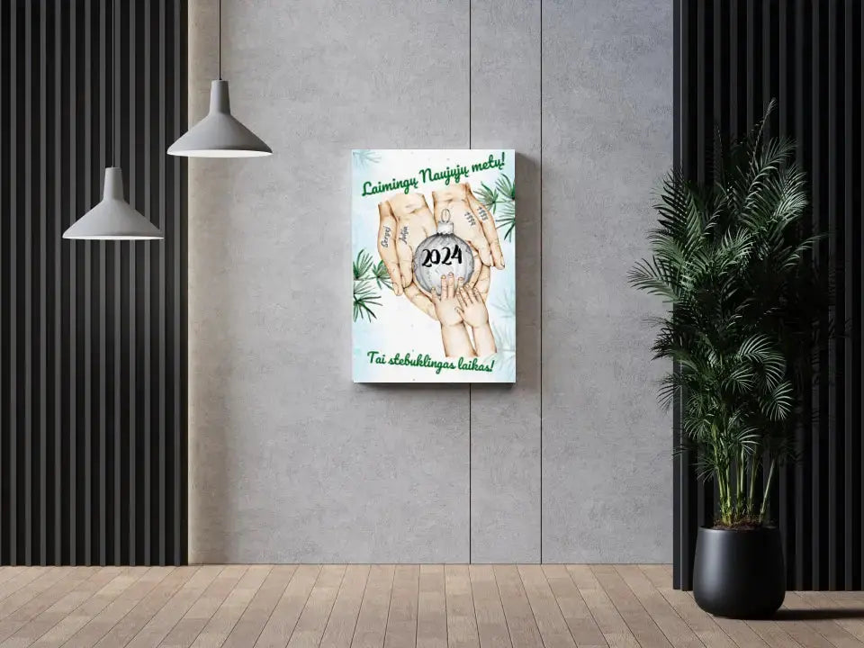 Personalizuota "Šeima ir 1-4 vaikai susikibę už rankų" iliustracija, Kalėdine iliustracija, Motinos Rankos, Naujagimio iliustracija, Menas, Laikydami rankas, Šeimos rankos Drobe - dovanokis.lt