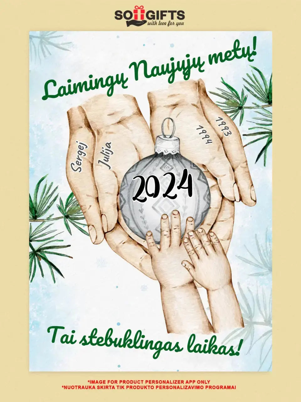 Personalizuota "Šeima ir 1-4 vaikai susikibę už rankų" iliustracija, Kalėdine iliustracija, Motinos Rankos, Naujagimio iliustracija, Menas, Laikydami rankas, Šeimos rankos Drobe - dovanokis.lt