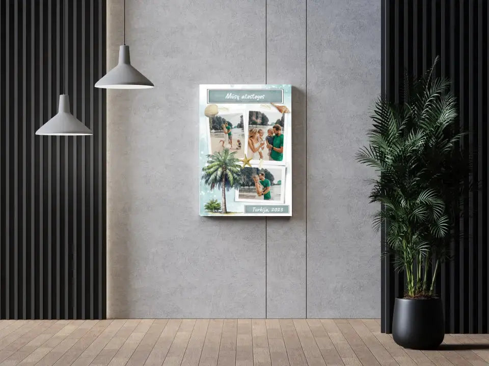 Personalizuotas mūsų šeimos atostogos spaudinys ant drobės Drobe - dovanokis.lt