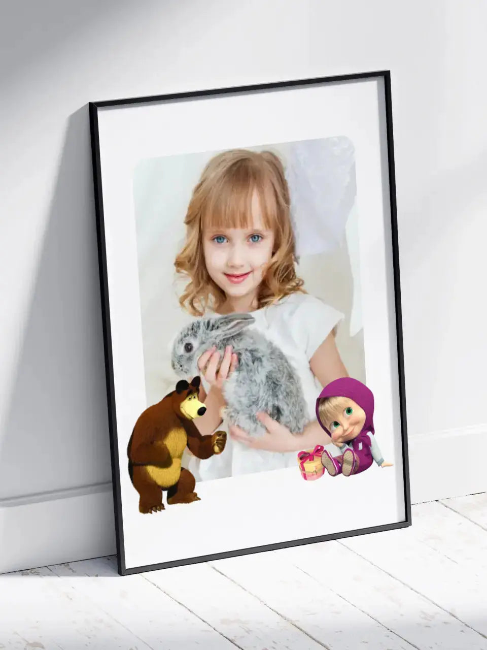 Personalizuotas "Masha ir Lokys" dizaino įrėmintas plakatas su jūsų nuotrauka Posteris(Plakatas) - dovanokis.lt