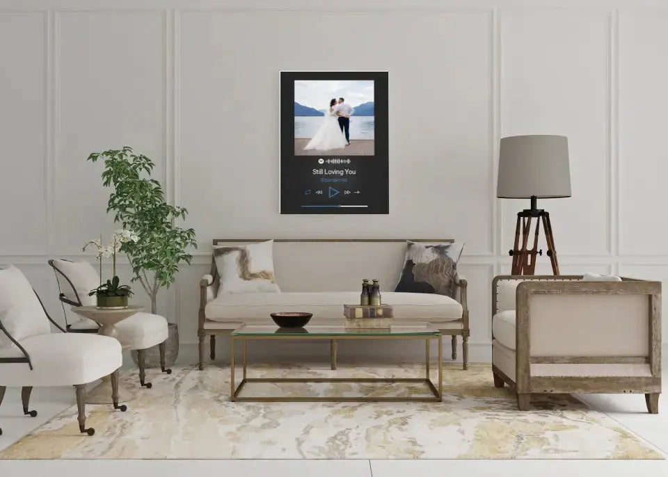 Personalizuotas Spotify muzikos grotuvas ant drobės su jūsų nuotrauka, daina ir spotify kodu Drobe - dovanokis.lt