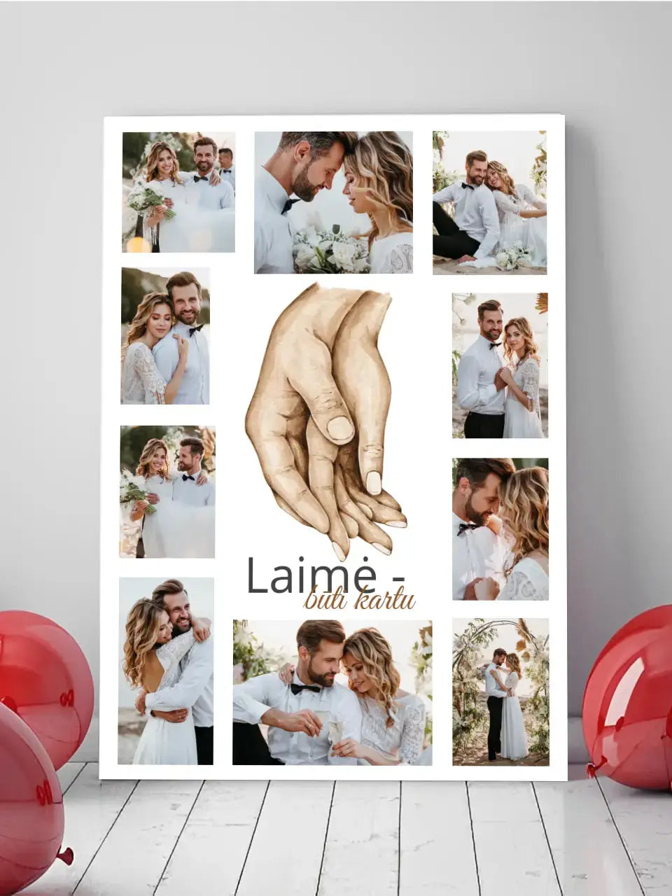 Personalizuotas Šeimos / Vestuvių spaudinys ant drobės su jūsų nuotraukomis Drobe - dovanokis.lt