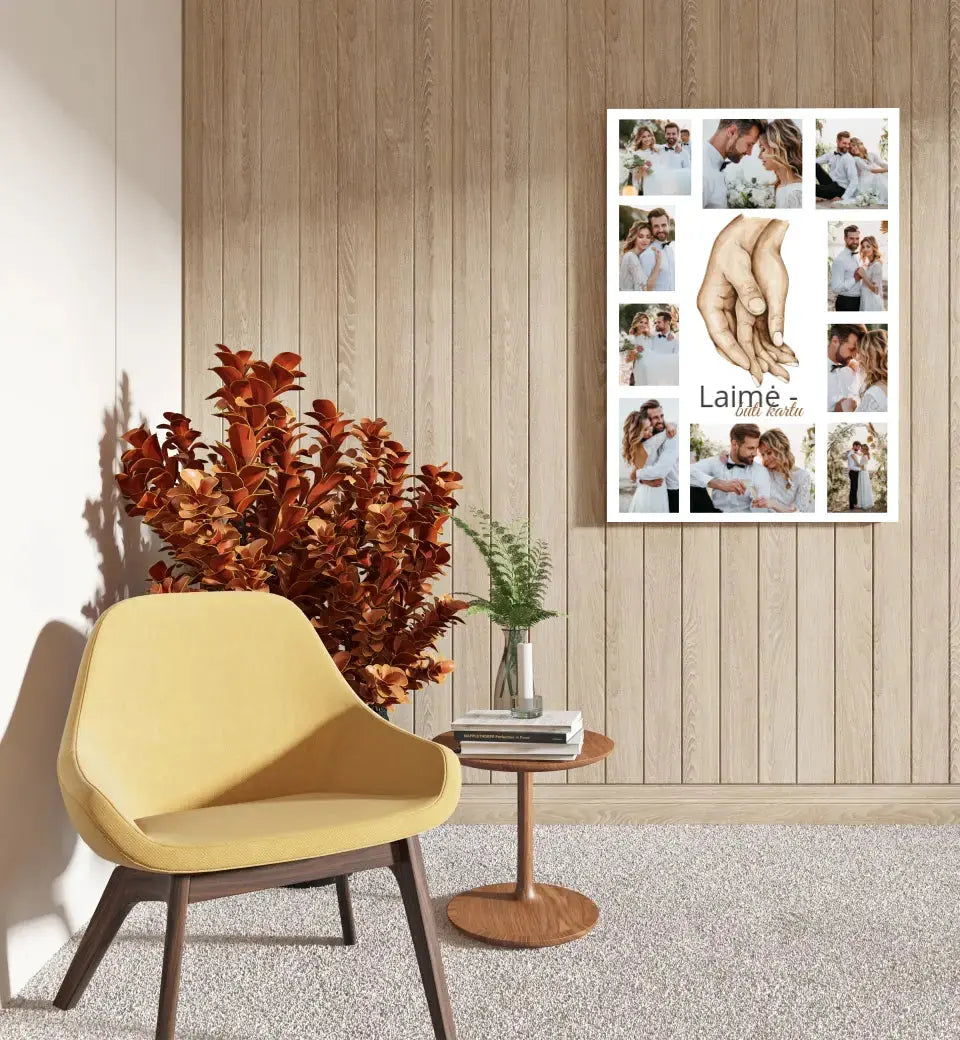 Personalizuotas Šeimos / Vestuvių spaudinys ant drobės su jūsų nuotraukomis Drobe - dovanokis.lt