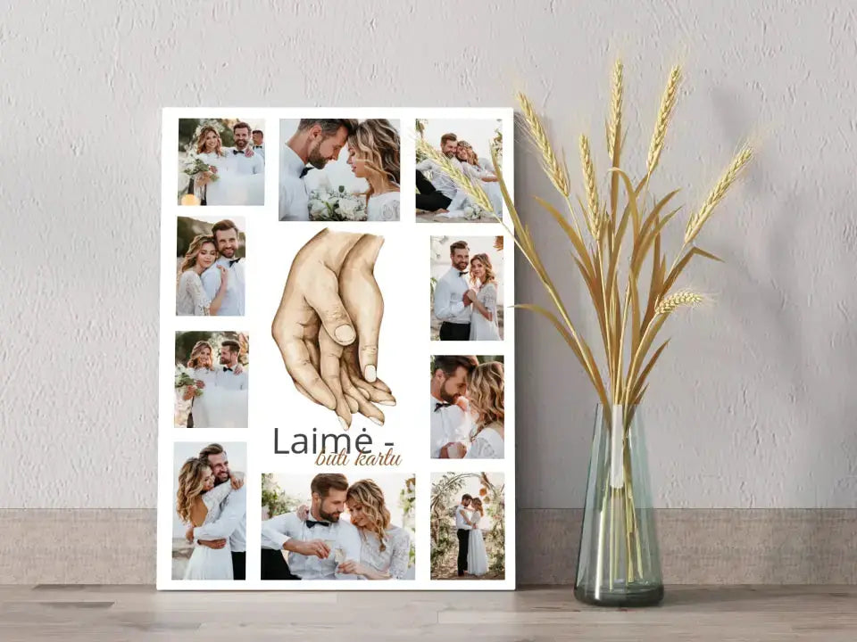 Personalizuotas Šeimos / Vestuvių spaudinys ant drobės su jūsų nuotraukomis Drobe - dovanokis.lt