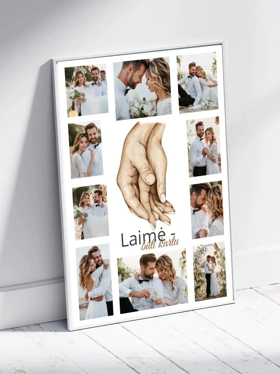 Personalizuotas Šeimos / Vestuvių plakatas su jūsų nuotraukomis, plakatas su rėmeliu Poster - dovanokis.lt