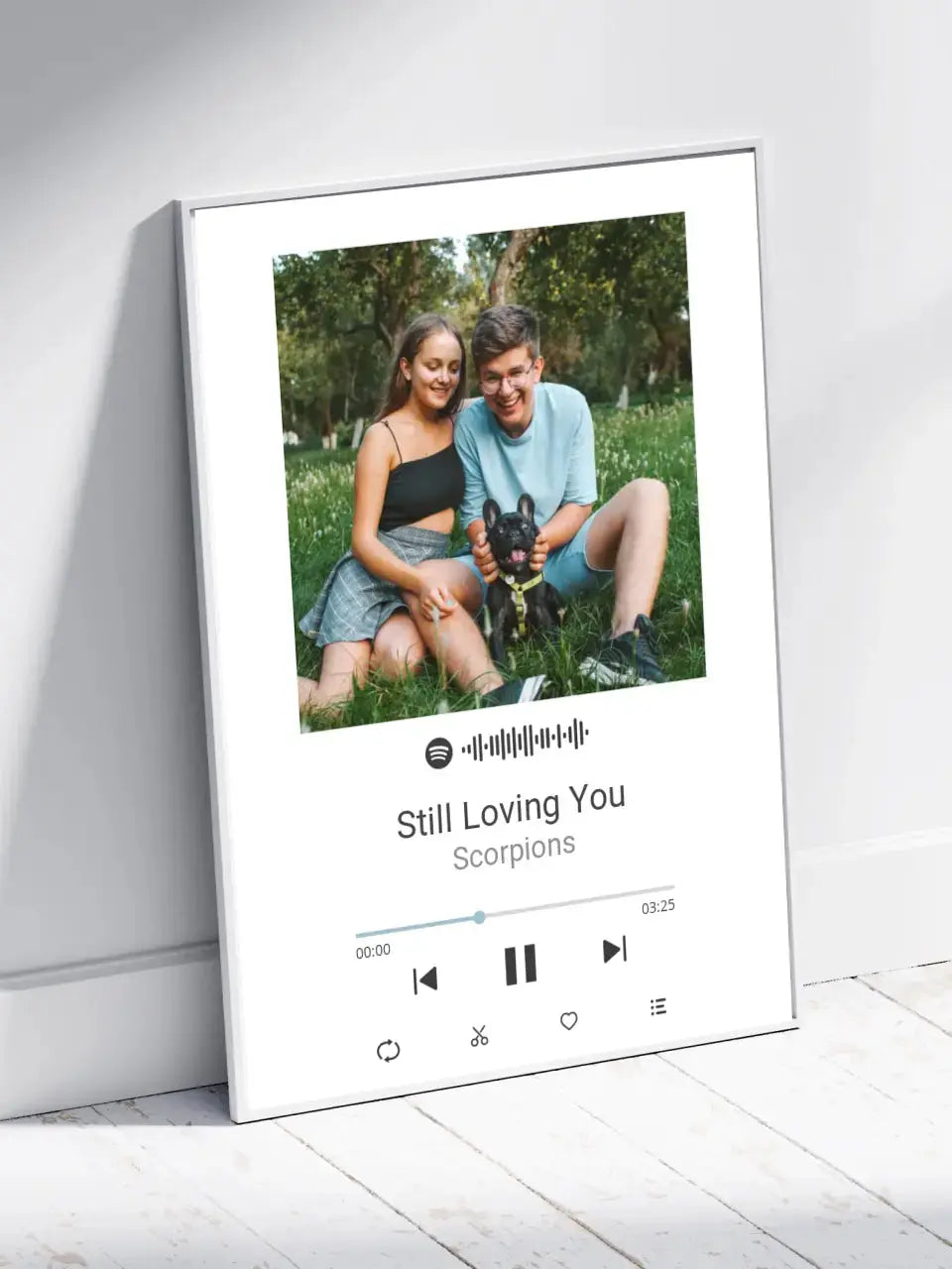 Personalizuotas Spotify muzikos grotuvo plakatas su jūsų nuotrauka, daina ir spotify kodu Poster - dovanokis.lt