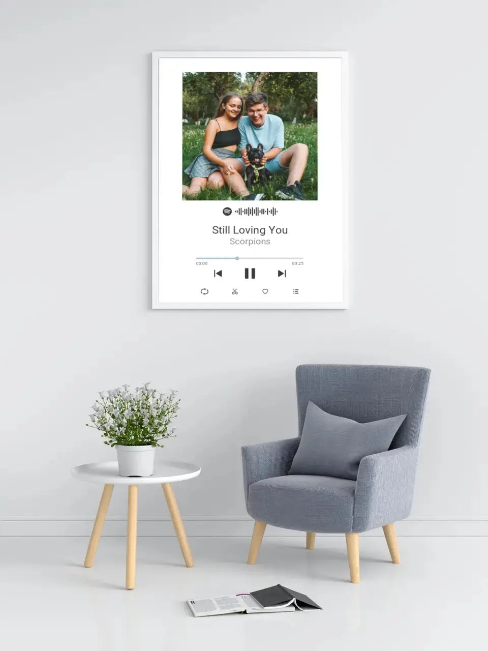 Personalizuotas Spotify muzikos grotuvo plakatas su jūsų nuotrauka, daina ir spotify kodu Poster - dovanokis.lt