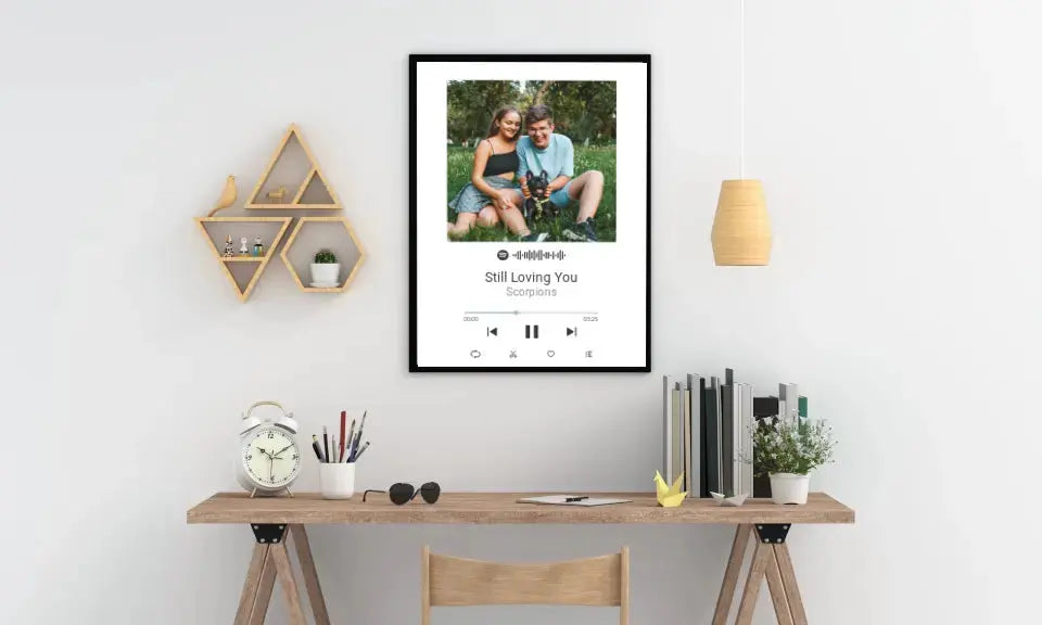 Personalizuotas Spotify muzikos grotuvo plakatas su jūsų nuotrauka, daina ir spotify kodu Poster - dovanokis.lt