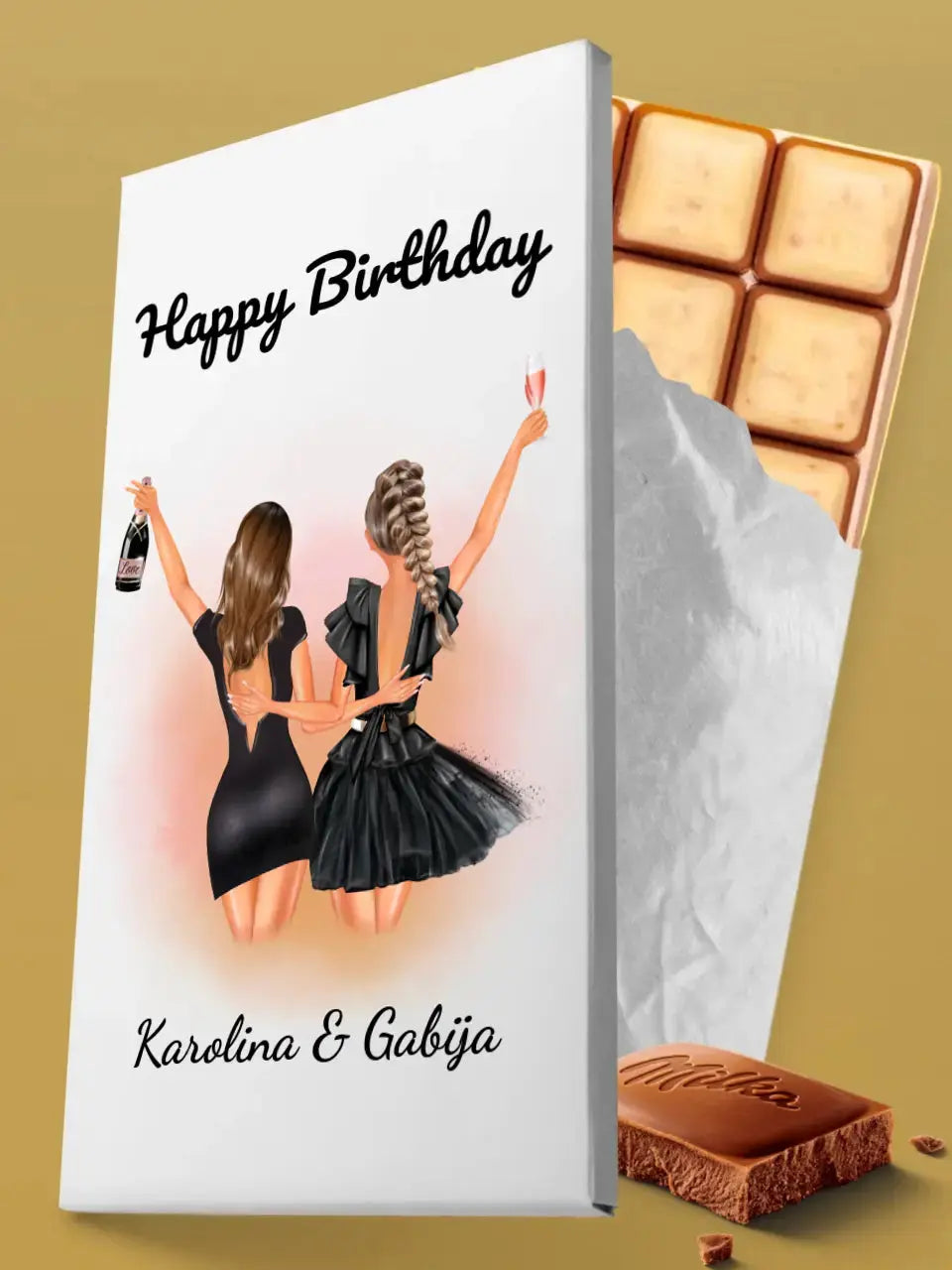 Personalizuotas "Gimtadienio mergina" šokoladas TeeInBlue Šokoladas