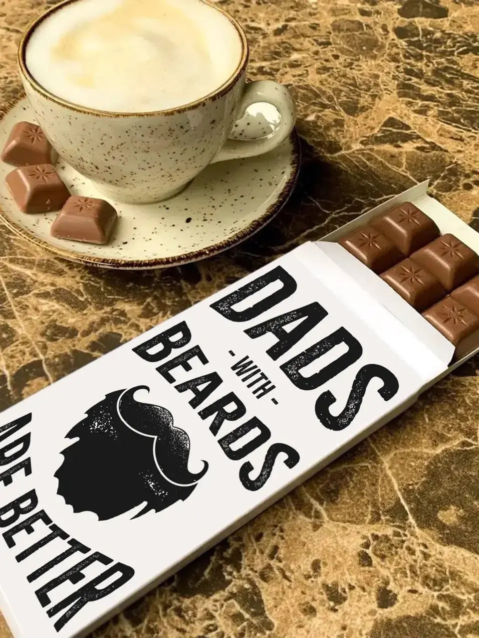 Šokoladas "Tėčiai su barzda yra geriausi" TeeInBlue Šokoladas