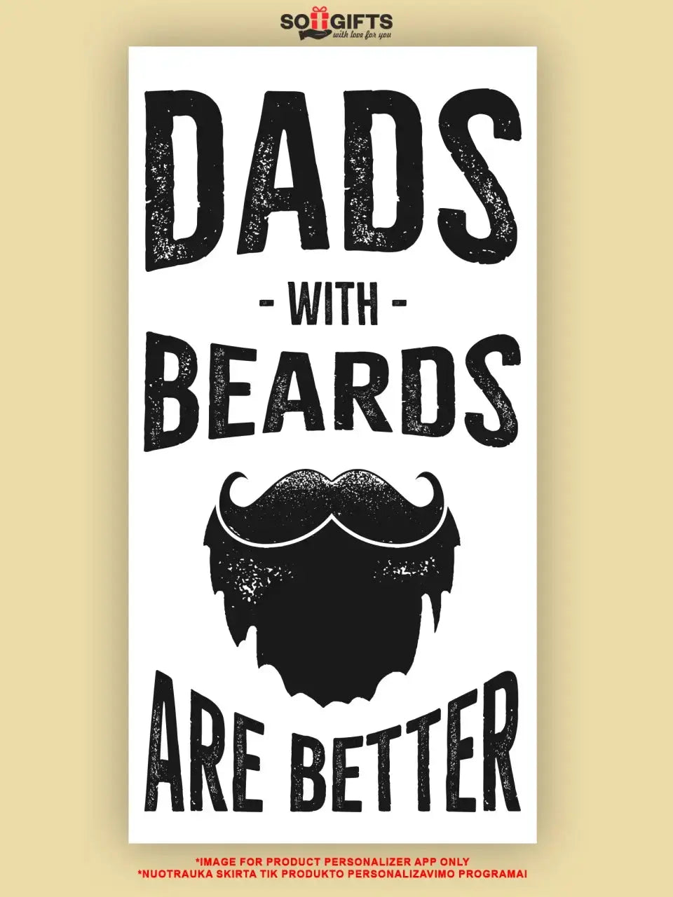 Šokoladas "Tėčiai su barzda yra geriausi" TeeInBlue Šokoladas