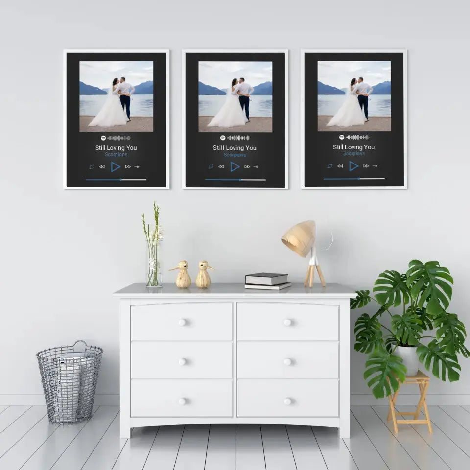 Personalizuotas Spotify muzikos grotuvo plakatas su jūsų nuotrauka, daina ir spotify kodu Poster - dovanokis.lt