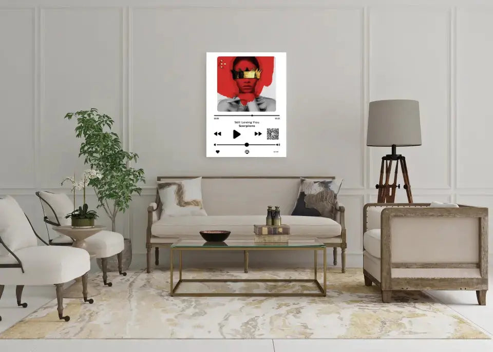 Personalizuotas "Apple Music" kūrinys su jūsų nuotrauka ir daina ant drobės Drobe - dovanokis.lt