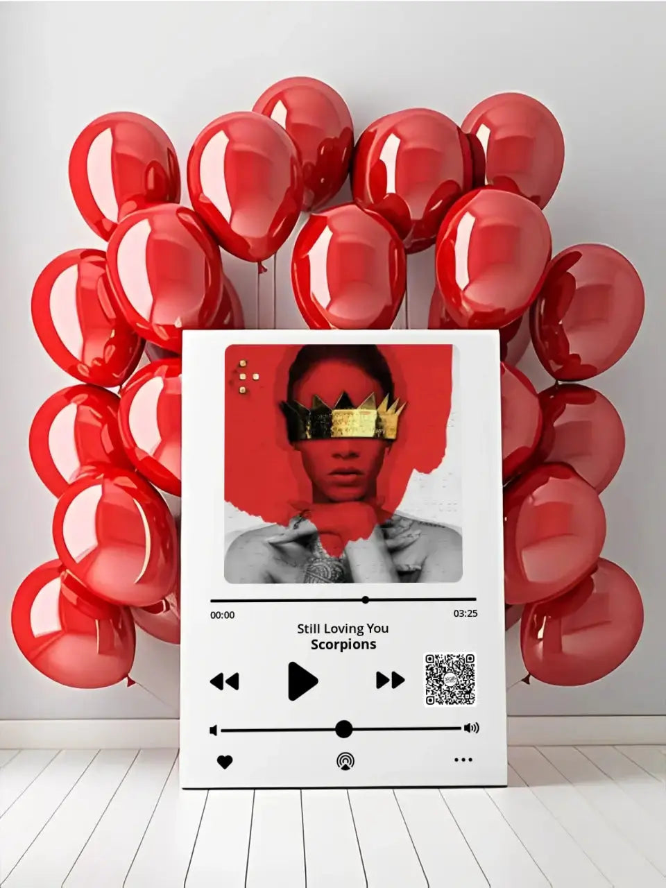 Personalizuotas "Apple Music" kūrinys su jūsų nuotrauka ir daina ant drobės Drobe - dovanokis.lt