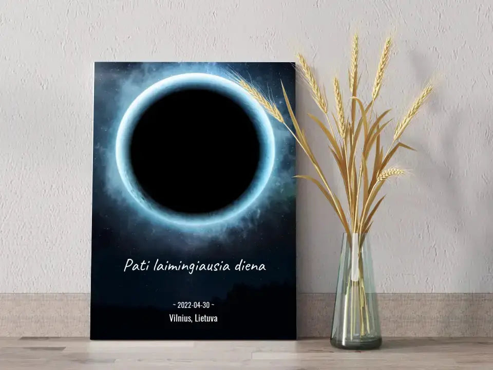 Personalizuotas žvaigždžių žemėlapis su fonu ant drobės Drobe - dovanokis.lt