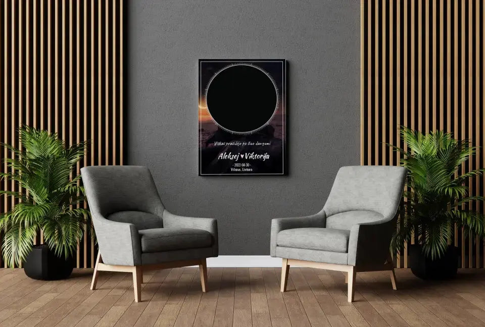 Personalizuotas žvaigždžių žemėlapis su fonu ant drobės Drobe - dovanokis.lt