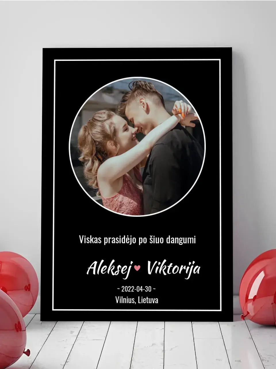 Personalizuotas žvaigždžių žemėlapis ant drobės Drobe - dovanokis.lt