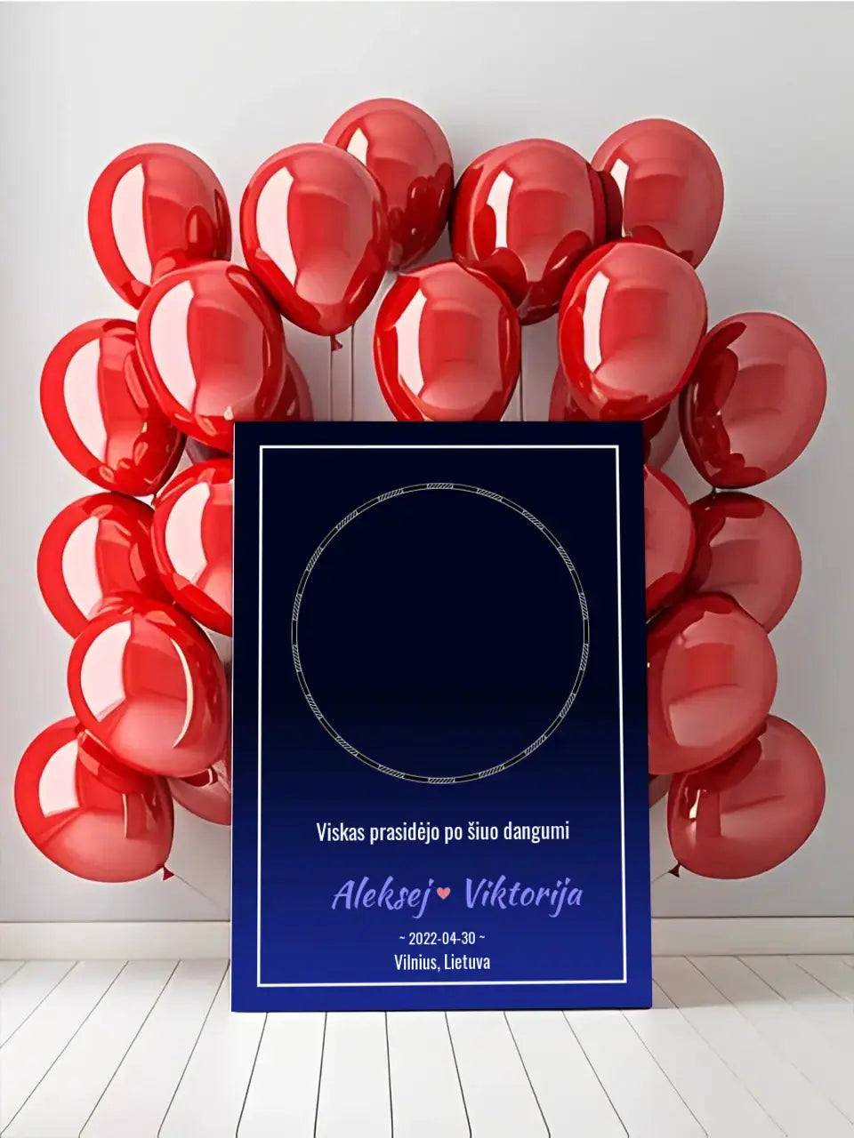 Personalizuotas žvaigždžių žemėlapis ant drobės Drobe - dovanokis.lt