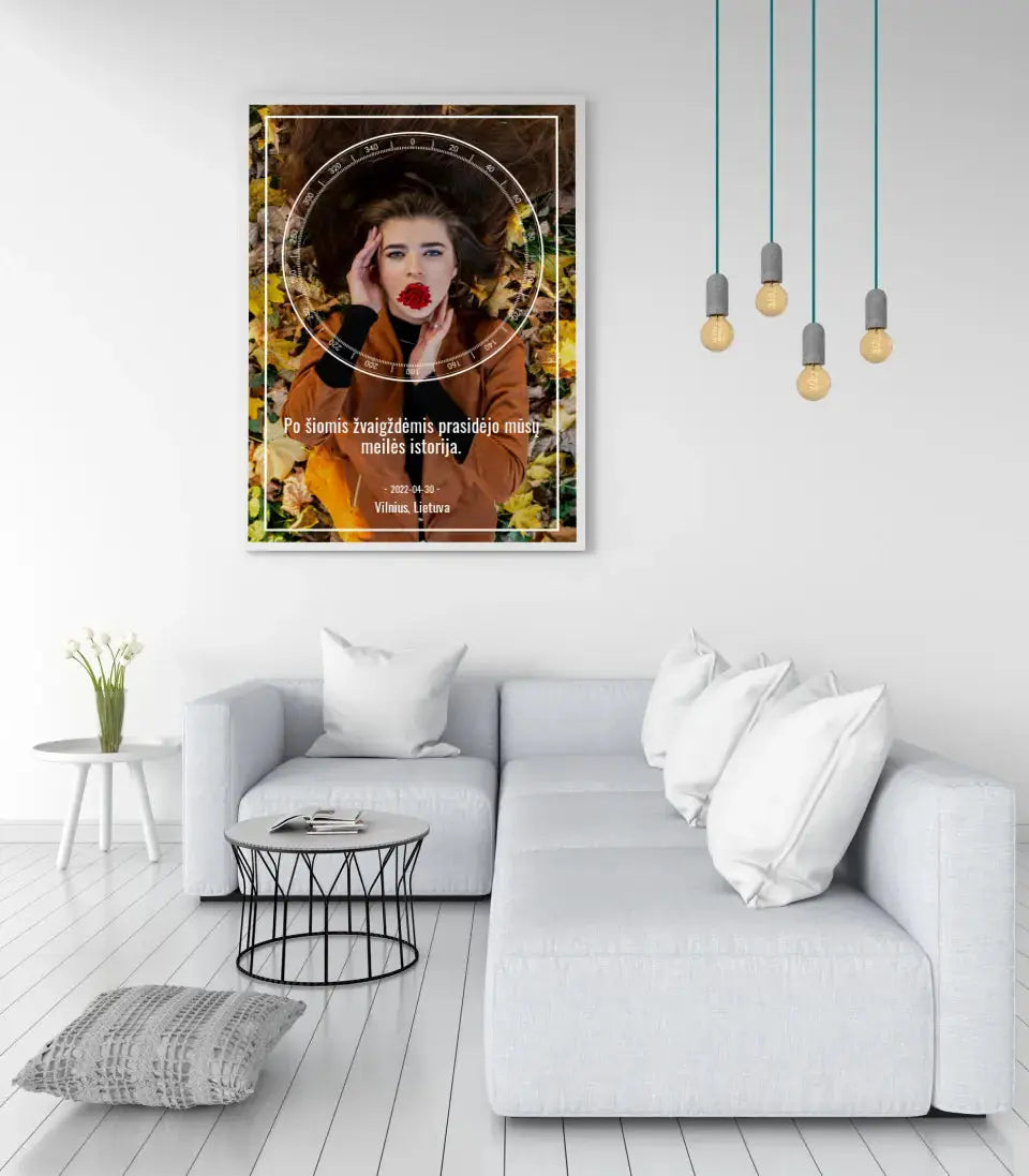 Personalizuotas žvaigždžių žemėlapis, plakatas su rėmeliu Posteris(Plakatas) - dovanokis.lt