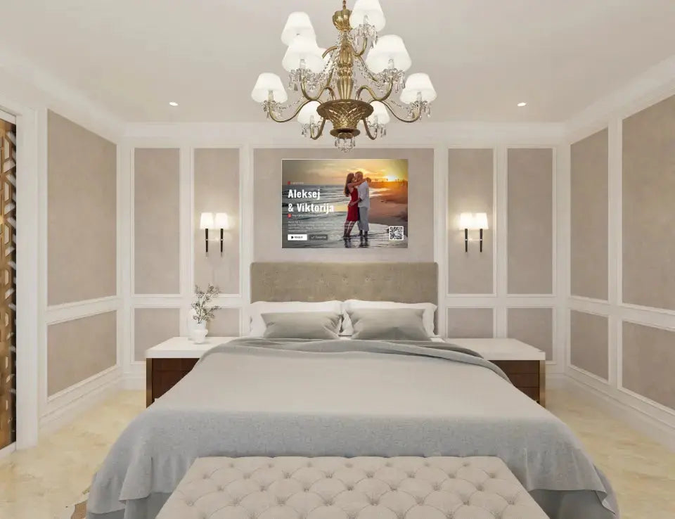 Personalizuotas "Netflix" dizaino kūrinys ant drobės su jūsų nuotraukomis ir vardais Drobe - dovanokis.lt