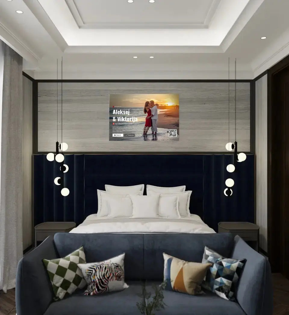 Personalizuotas "Netflix" dizaino kūrinys ant drobės su jūsų nuotraukomis ir vardais Drobe - dovanokis.lt