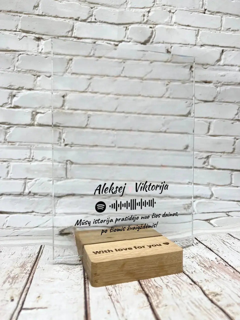 Personalizuotas žvaigždžių žemėlapis, stiklinis posteris, su spotify kodu TeeInBlue