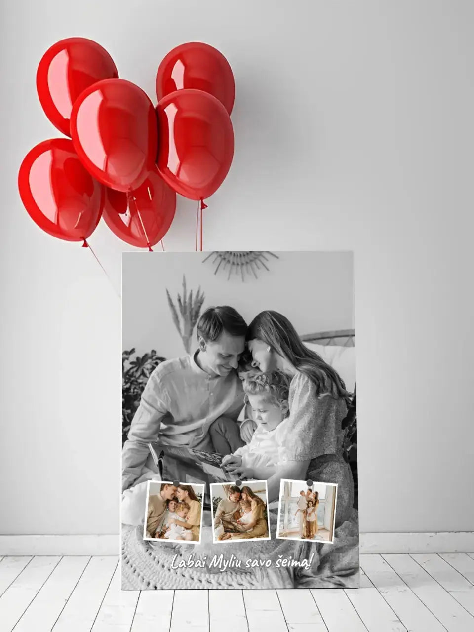 Personalizuotas šeimos spaudinys ant drobės su jūsų nuotraukomis Drobe - dovanokis.lt