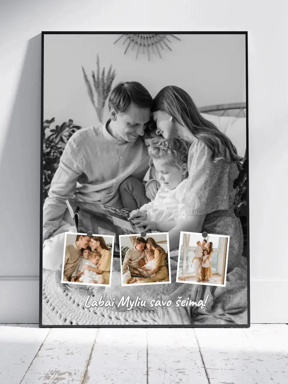 Personalizuotas šeimos įrėmintas plakatas su jūsų nuotraukomis Posteris(Plakatas) - dovanokis.lt